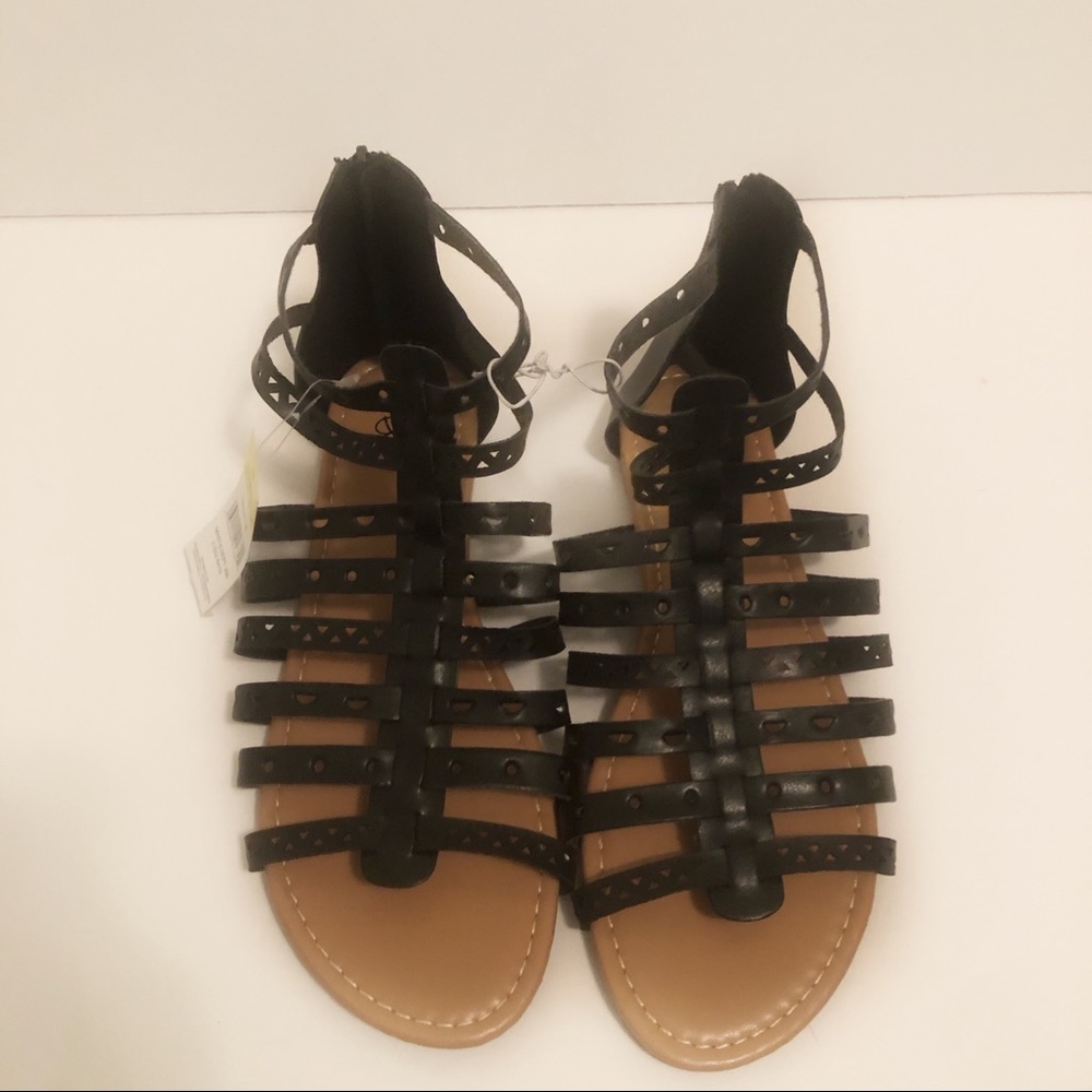 Ladies Black Gladiator Sandals, new with tags - Picture 2 of 4